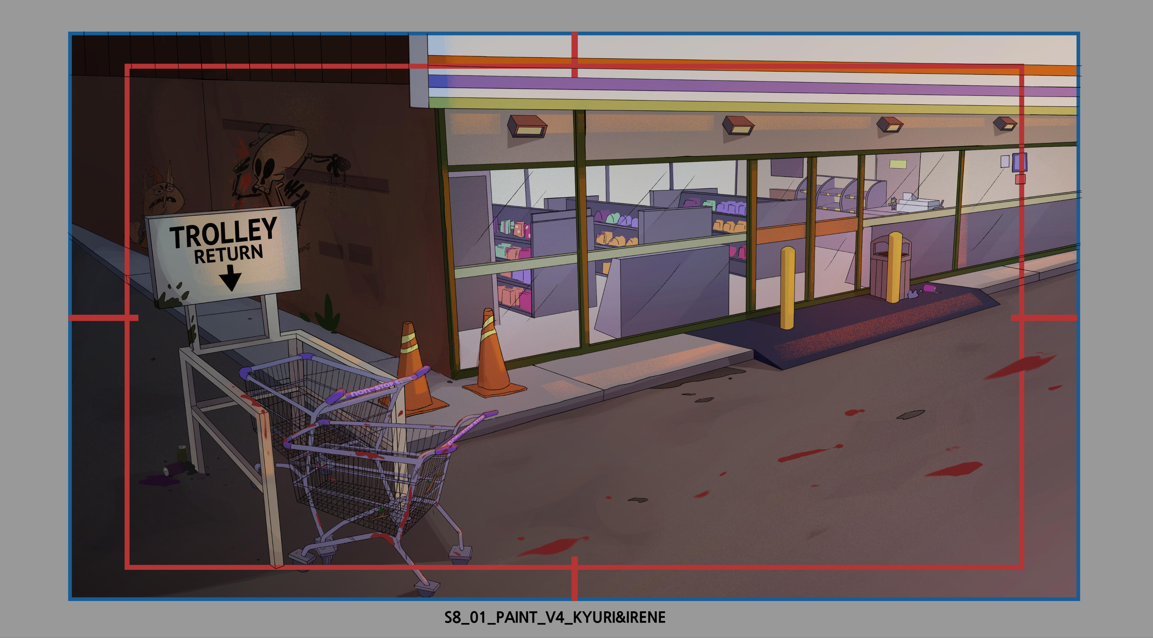 Background Paint - Kyuri, Revisions - Irene Le