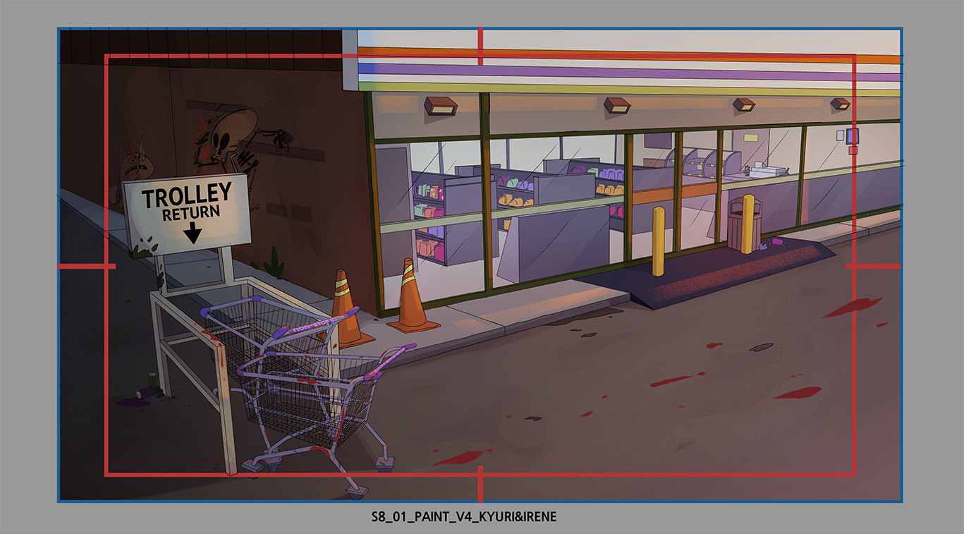 Background Paint - Kyuri, Revisions - Irene Le